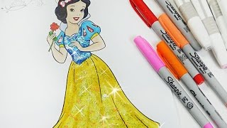 Snow White coloring book for kids Disney Princess coloring page