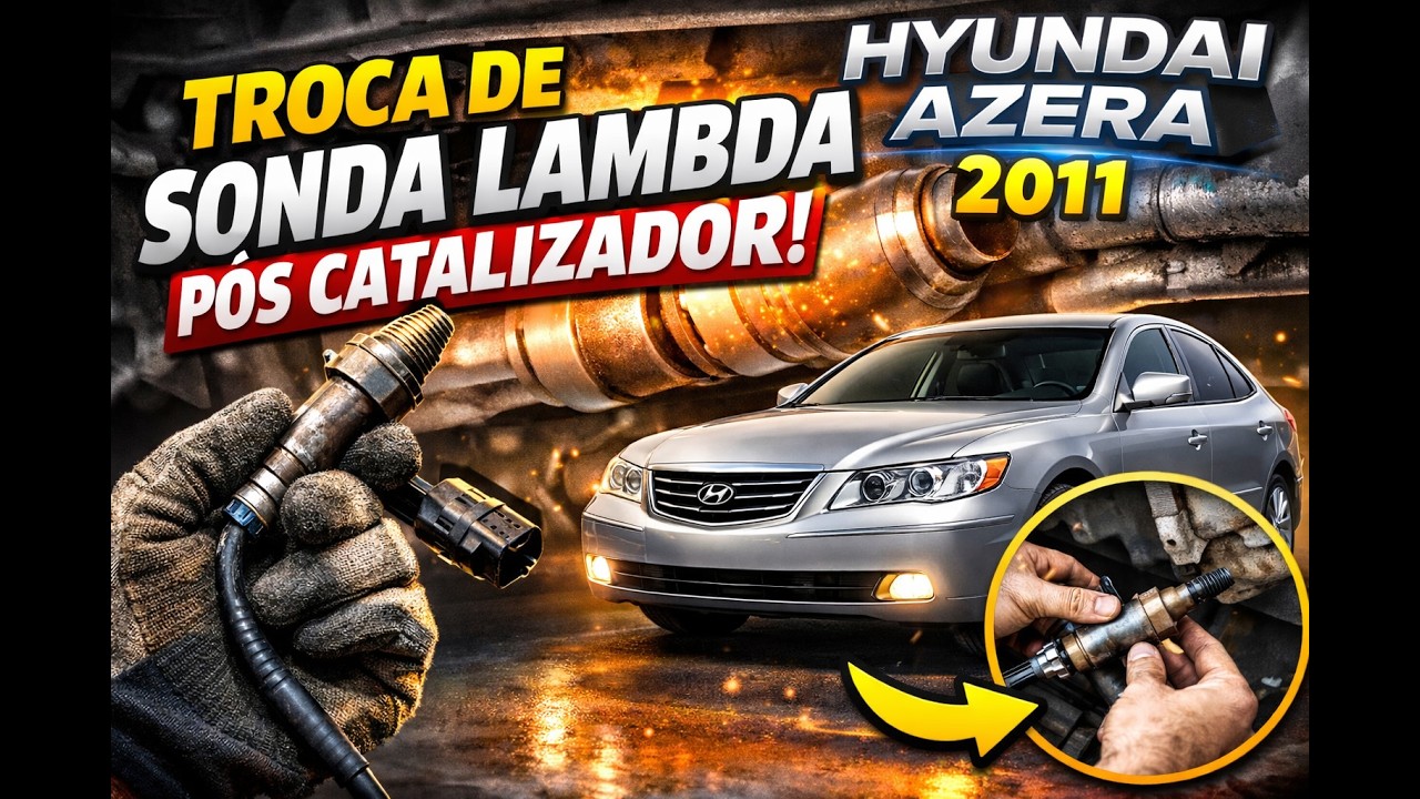 🚗🔥 TROCA DA SONDA LAMBDA PÓS-CATALISADOR – AZERÃO V6 RESOLVIDO!