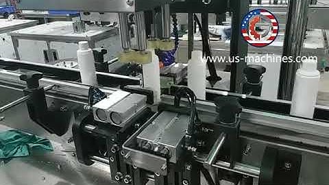 Automatic plastic bottle capping machine testing video