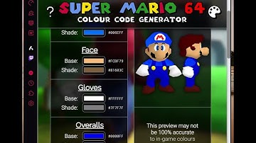 how to get/put on custom color code in sm64