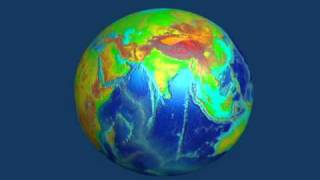 3D Logo Text Rotating around the globe