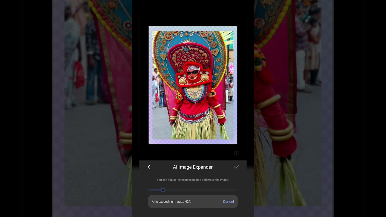 AI image expander on Vivo X200 FE 