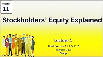 Chapter 11 | Lecture 1 | Master Stockholders