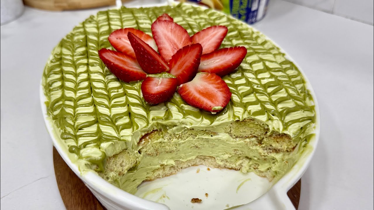 بدون طهي وبدون تعب يحضر في 10دقايق تيراميسو بيستاش لي حينسيكم فالتيراميسو الكلاسيكي العادي 