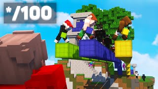 I Fought 100 Bedwars Players And Beat ___ Of Them! | Part 1