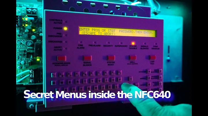 Secret Menu inside a Notifier NFS640 fire alarm panel