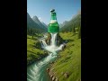 Bottle to Waterfall Socha Bhi Nahi Hoga😲#3DAIVideo#AIWorld#AIReels#ViralVideo#AI3D#CreativeAI#Shorts