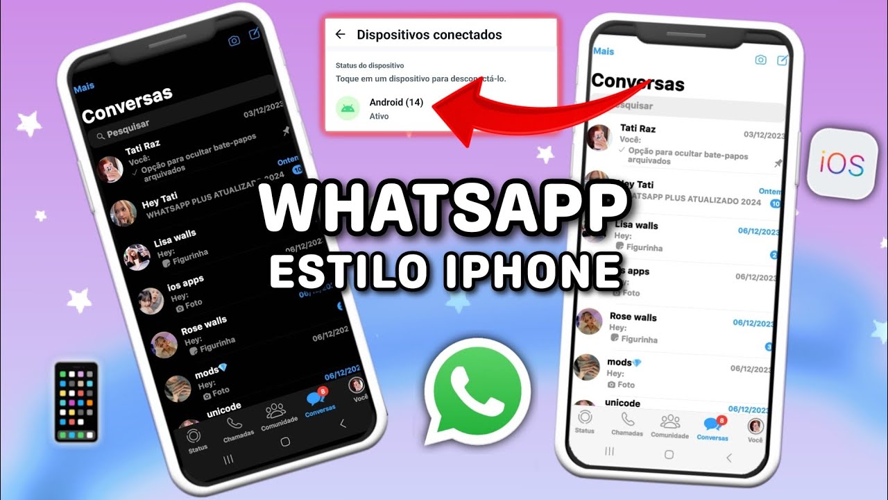SAIU🎯 Whatsapp igual iPhone no android ATUALIZADO com todas as funções ...