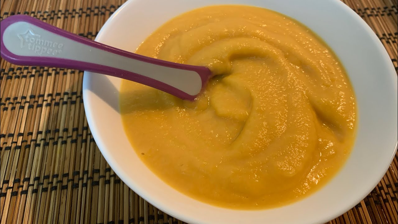 Zucchini,sweet potato and apple baby food purée recipe for baby’s 6 and