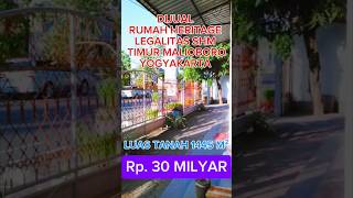 DIJUAL RUMAH MEWAH HERITAGE LEGALITAS SHM TENGAH KOTA TIMUR MALIOBORO YOGYAKARTA | Rp. 30 MILYAR