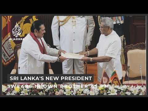 Sri Lankan President Gotabaya Rajapaksa swears in brother as PM