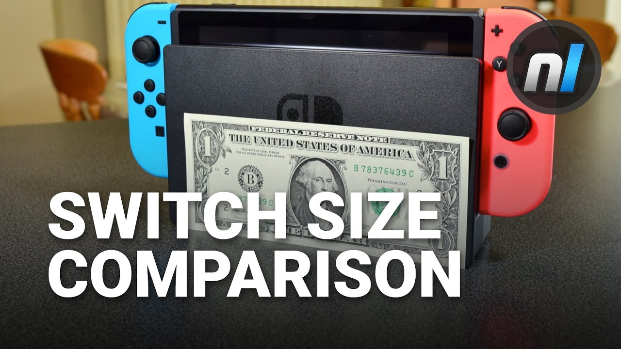 How Big Is The Nintendo Switch Nintendo Switch Size Comparison Youtube