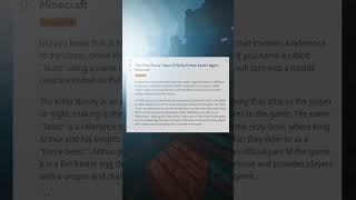 The Killer Bunny Toast: A Monty Python Easter Egg in Minecraft #shorts