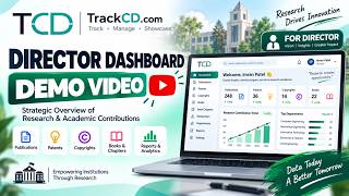 TRACKCD | DIRECTOR DASHBOARD | Research Management Simplified