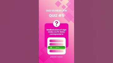Old vs New Law Quiz #5 | Forensic MCQs | UGC NET/ NFAT /CUET