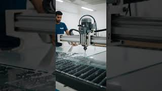 Big machine cutting glass ✅ #asmar #shorts