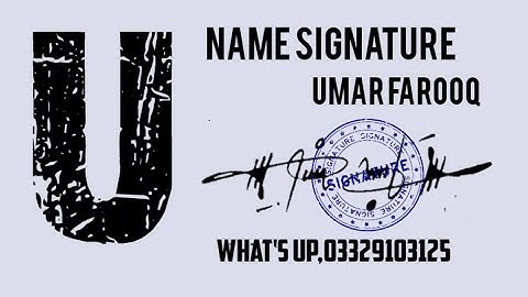 Umar Farooq name signature style/make your name