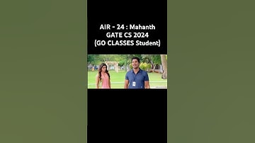 LUCHT - 24 Mahanth Yalla, GATE CSE 2024 | IISc, IITB, IITD, IITM | GO-lessen studentencursus #GateCS