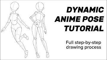 Anime Dynamic Pose Tutorial | How to Draw Dynamic Poses For Beginners (Full Process Tutorial)