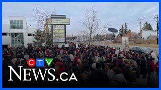 Alberta students join provincewide walkout to support teachers’ strike
