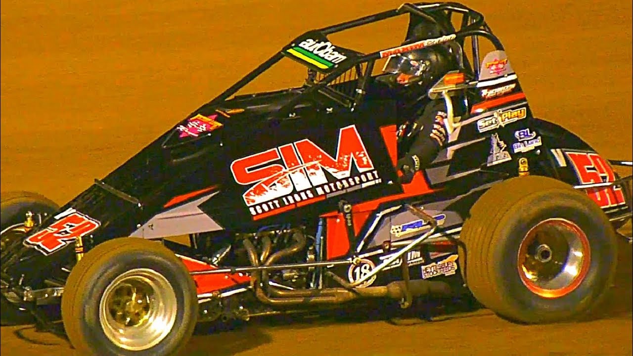 Peter Merrett Racing Wingless Sprints Heat 2d Peter Merrett Trophy Simpson Speedway 7-4-2018 ...