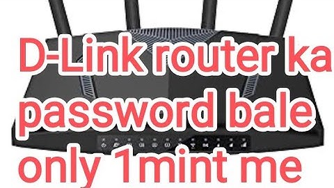 D-Link wifi router change password/dlink ke wifi ka password kaise badle