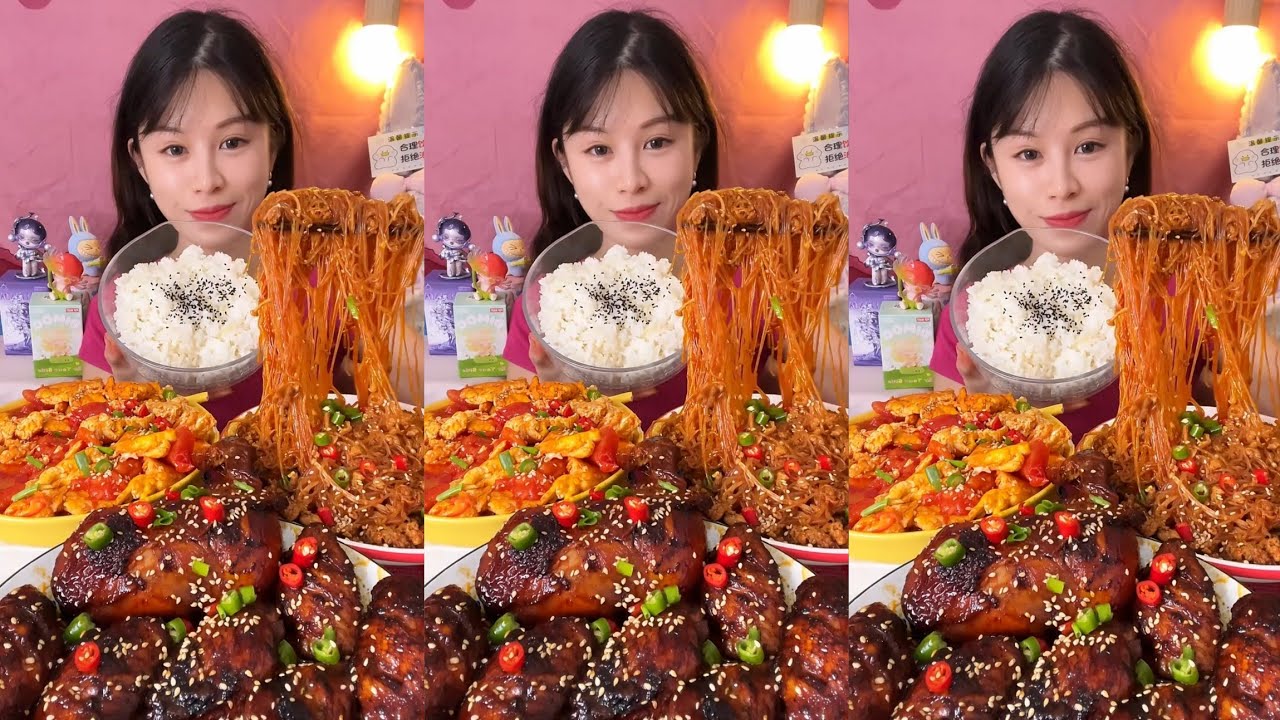 Fried Eggs And Noodle Soup With Spicy : Sauce Noodles Eating Show 😋#koreanfood #turkeynoodles #food