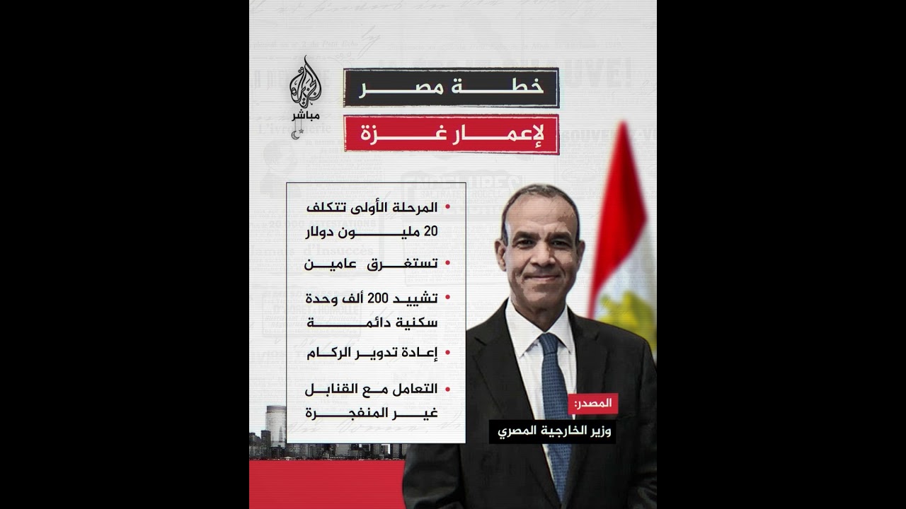 خطة مصر لإعادة إعمار غزة.. تفاصيل يكشفها وزير الخارجية المصري