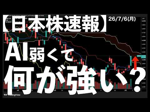 【日本株速報】26/7/6 TOPIX最高値！AIが弱い代わりに上がったのは何？　#日本株  #半導体　#topix　#fomc