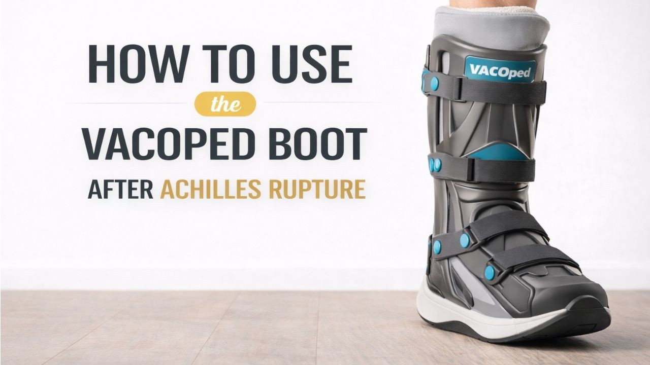 How to use the Vacoped boot for Achilles Tendon Rupture/Repair. - YouTube