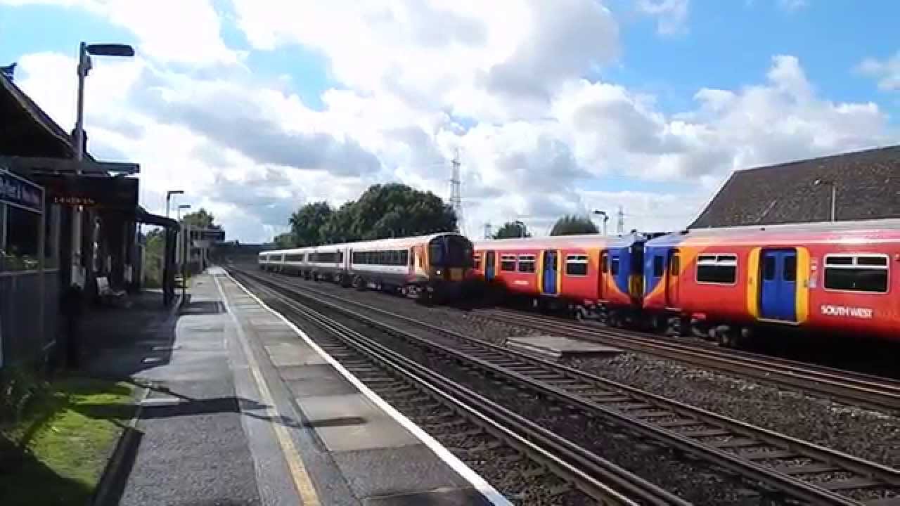 South West Trains at Byfleet and New Haw 15 September 2015
