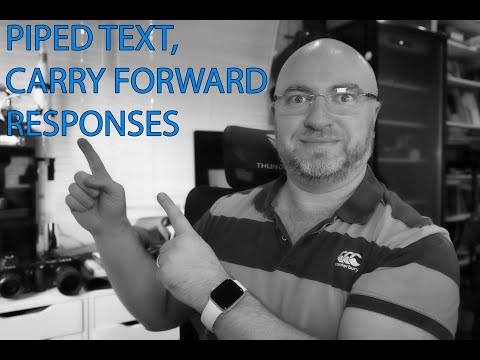 CQU Qualtrics 101 - 6/10 - Piped text and carry forward - Dr Alex Russell