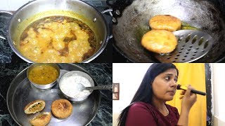 Indian lunch Routine || Urad Dal Kachori || Kachori wali Aloo Ki Sabji || Sharing My Makeup products