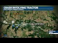 Tractor driver uninjured after ejection in Cass County crash