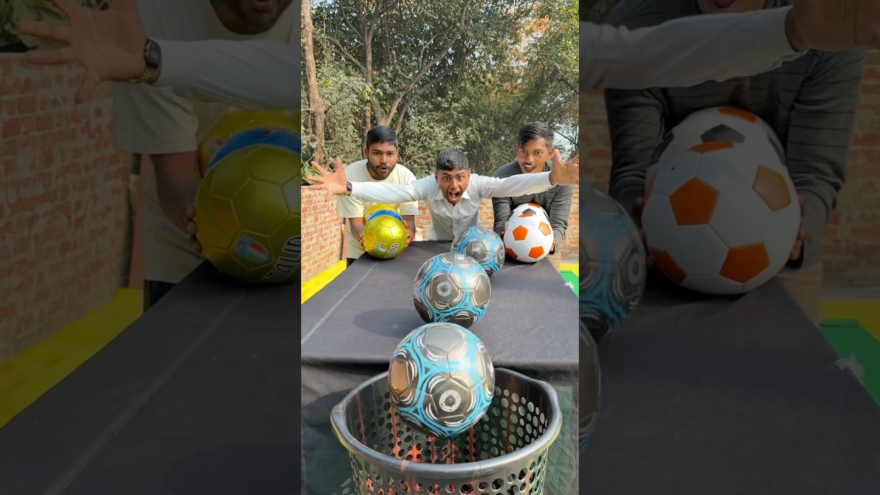 Amazing multi colour big boll roll roll funny family challenge  