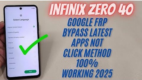 Infinix Zero 40 FRP Bypass Without PC | Latest X6860 Google Unlock 2025