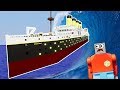 LEGO TITANIC DESTROYED BY LEGO TSUNAMI! - Brick Rigs Gameplay - Lego City Disaster Survival