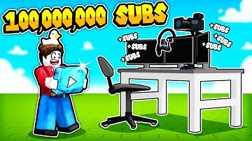 I gained 100000000 Subscribers in Roblox Youtuber Tycoon