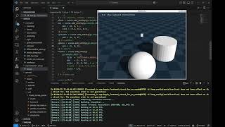 first setup and most basic example demo with genesis for robotics world simulation