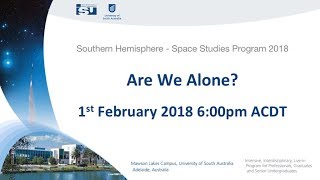 SHSSP18 Are we a Alone ?