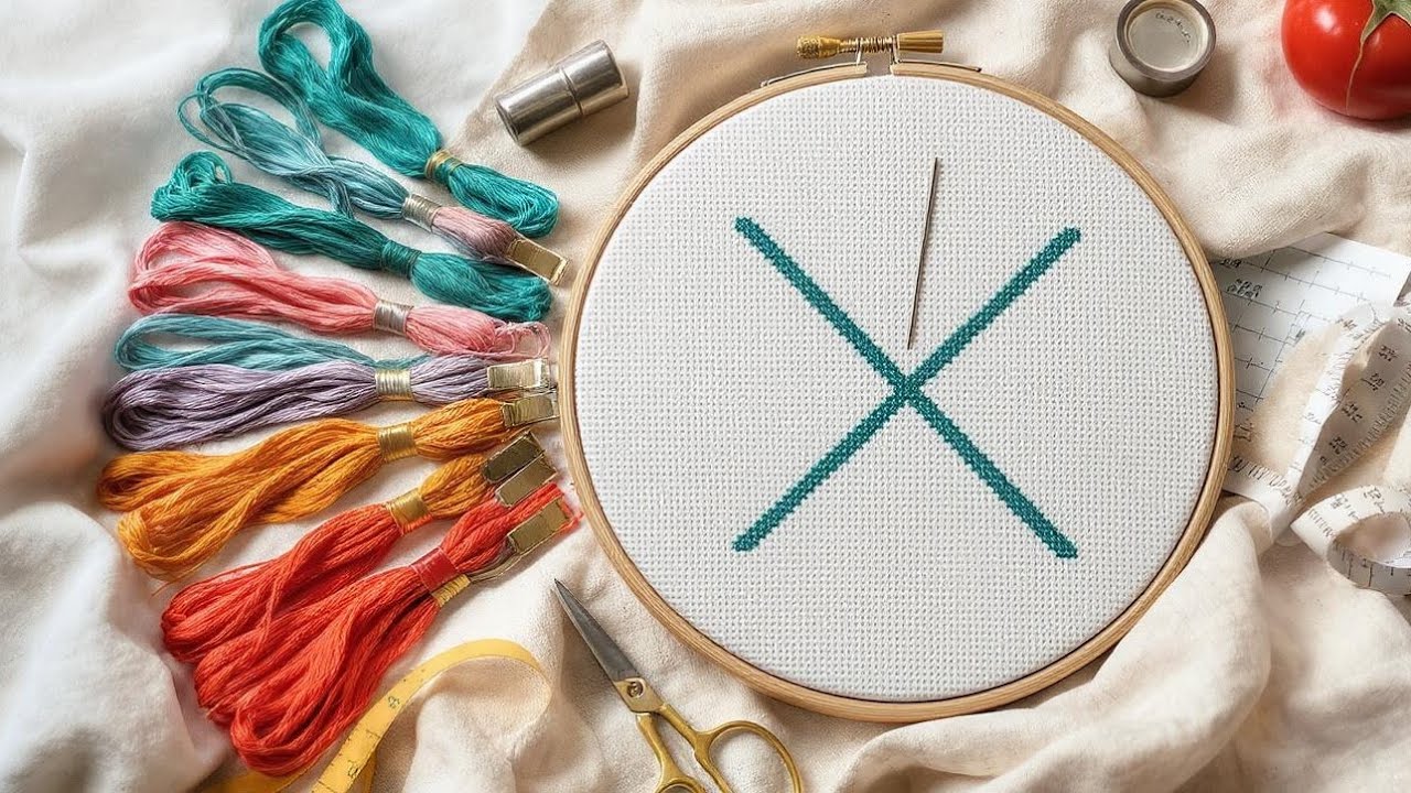 Cross Stitch Sewing Tools – Craft Room Still Life