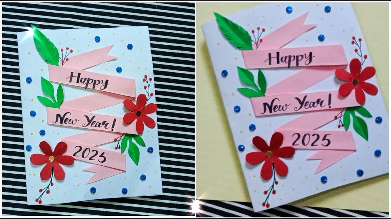 Diy Happy New year Greeting Card|How to make Happy new year card