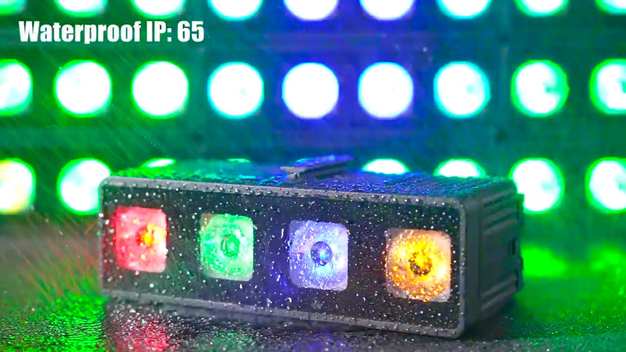🌈 IP Waterproof 4x20W Pixel LED Uplight – Control via App, DMX, or Remote!