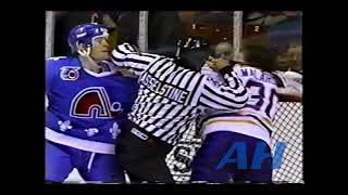 NHL Apr. 14, 1992 Quebec Nordiques v Buffalo Sabres (R) Tony Twist v Clint Malarchuk