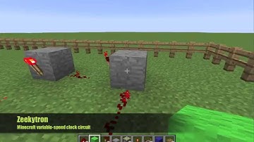 Minecraft variable-speed clock circuit