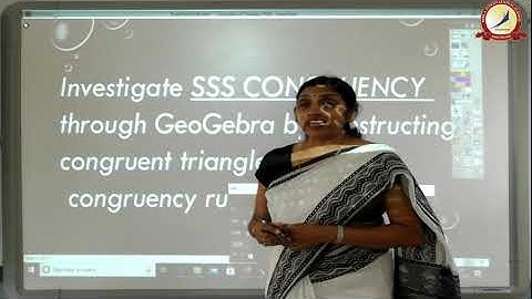 SSS and SAS congruency rule using GeoGebra