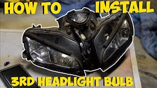How To | Install 3rd Headlight Bulb 2005 Honda  CBR600RR
