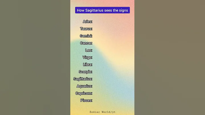 How Sagittarius sees the signs ♐ - Zodiac Signs Tiktok  #shorts #sagittarius - DayDayNews