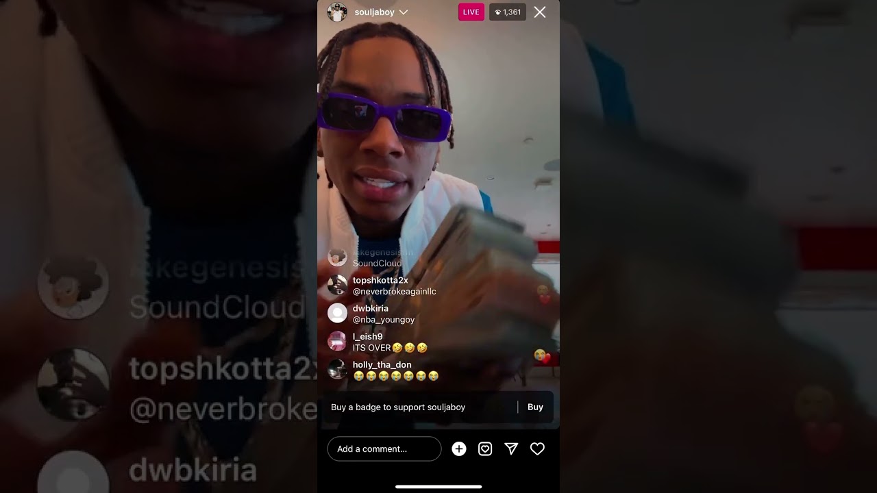 Soulja Boy оскорбил Lil Durk и NBA Youngboy: «YALL SCARY AINT GONE FIGHT OR SH**T NONE» в прямом ...