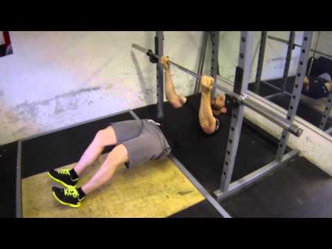 Horizontal Barbell Pull Up
